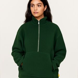 Yellow Label Co Fleece Sherpa Half Zip Pullover Sweatshirt size medium